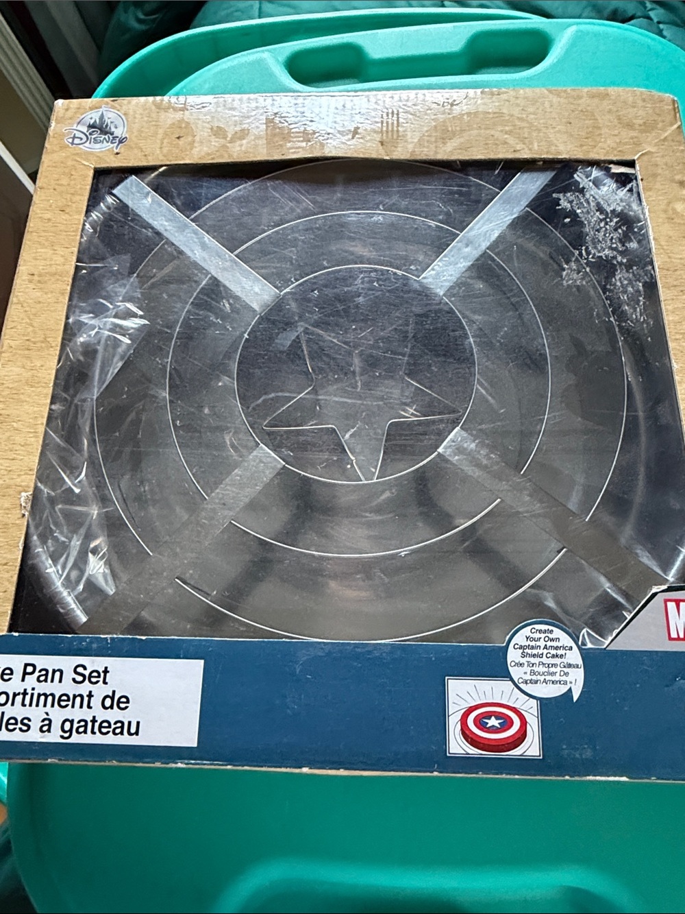 Disney Captain America Metal Cake Pan - Black Silver